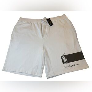 NWT Polo Ralph Lauren Sweat Shorts Mens 3XB Beige Drawstring Big Pony Logo